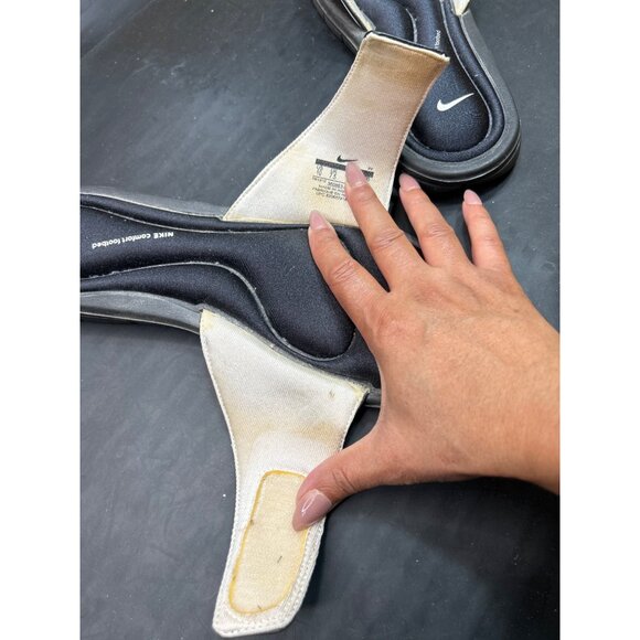 Nike Womens Comfort Footbed Slides Black Size 10 Hook & Loop Adjustable Strap Ca - Picture 7 of 8